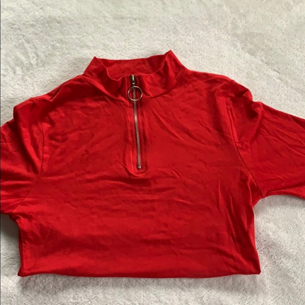 Crop Top Quarter Zip Fashion Nova